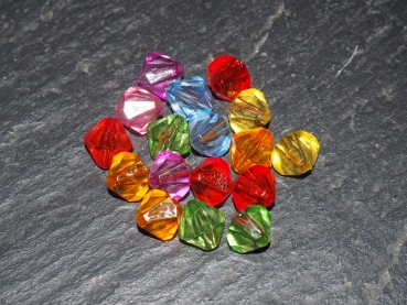 Acryl Perle mit Facettenschliff 1,2 cm (Mix)